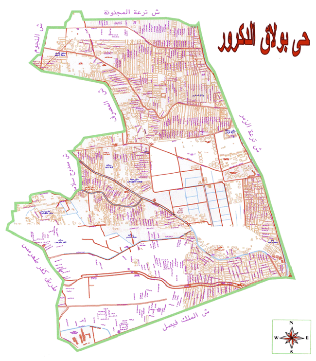 خريطة حي بولاق الدكرور